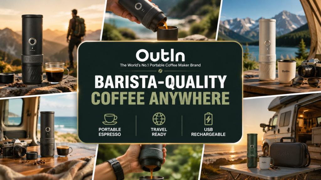 OutIn portable espresso maker for travel, camping and outdoor adventures – Save Perks exclusive offer